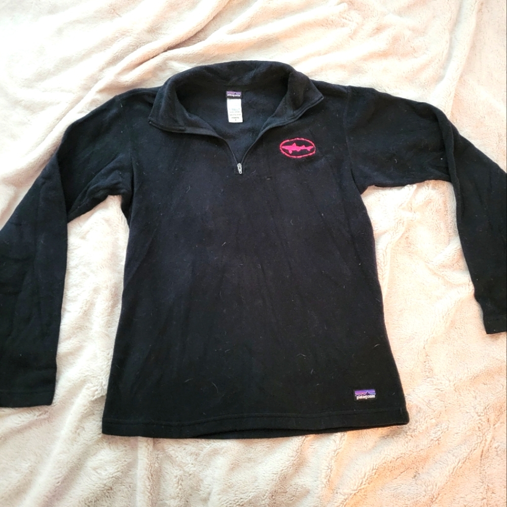 DFH Black Patagonia Quarter Zip Fleece Wmn Small
